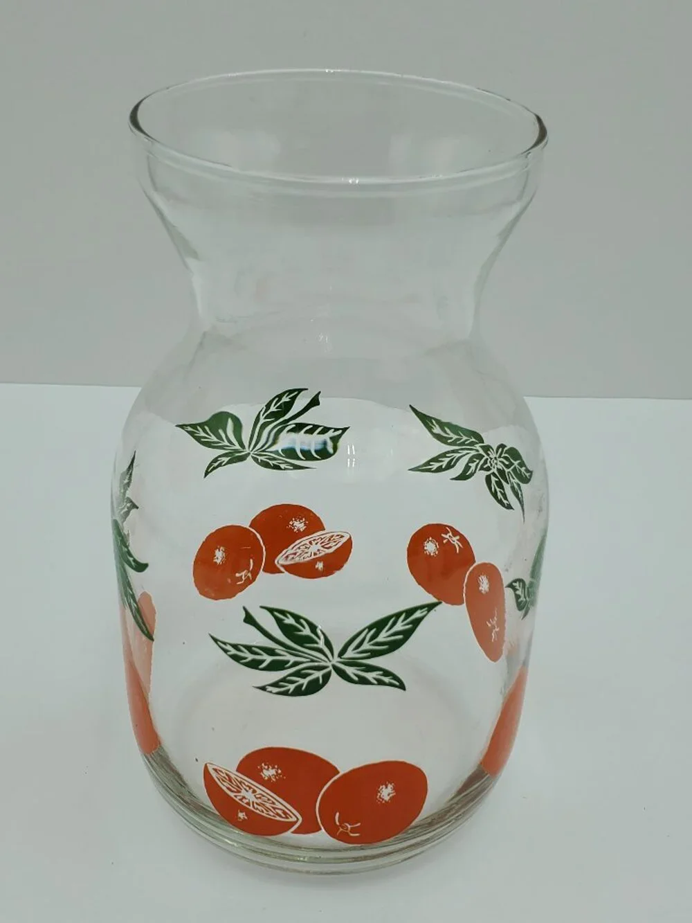 Anchor Hocking Orange Juice Drinking Glasses & Carafe OJ Pitcher & Glasses